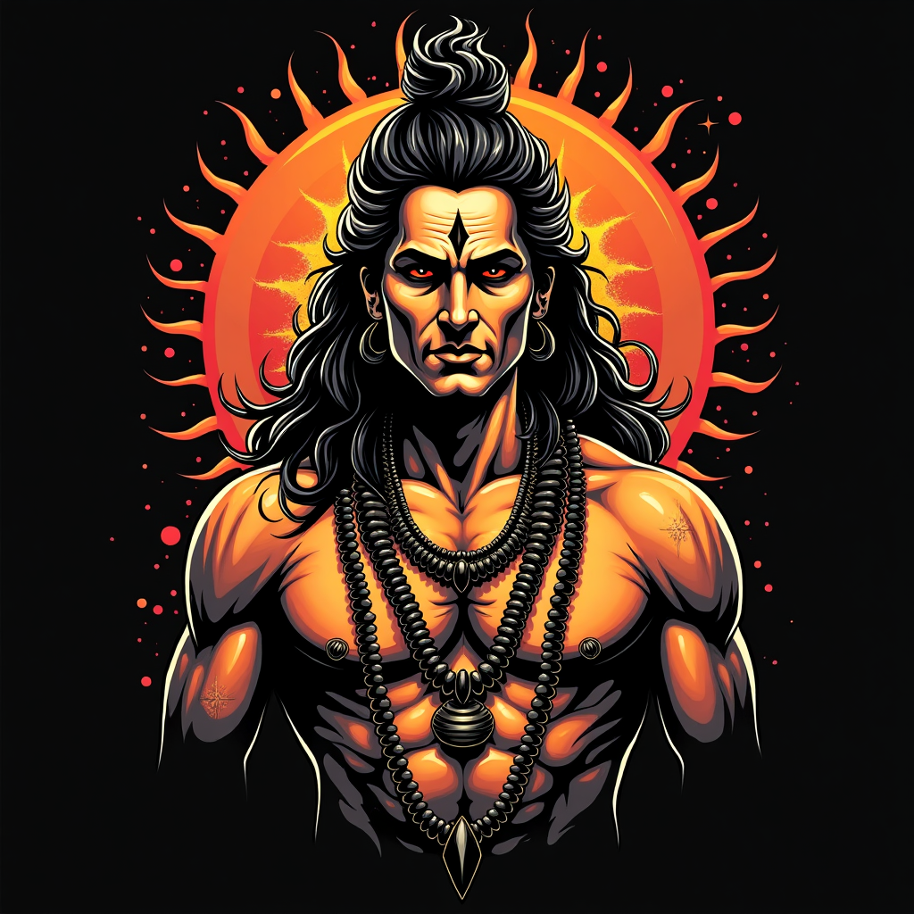 Fierce Mahakal T-Shirt Design (Vector Art - Print Ready) gallery